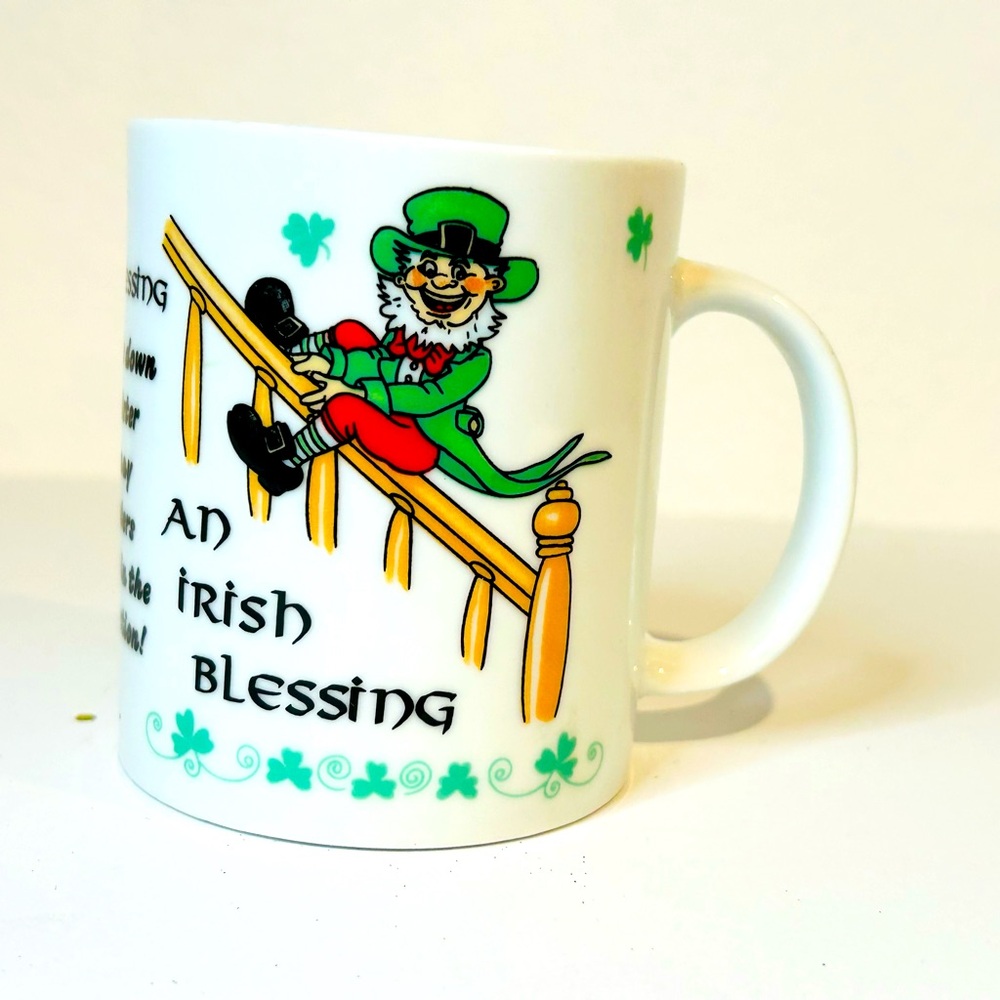Irish Vintage St Patrick’s Day lucky mug cup